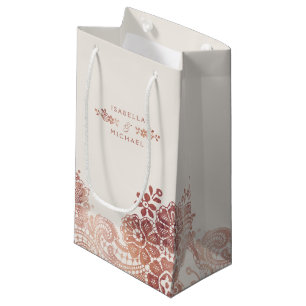 Faux roos goudelegant bruinbruis klein cadeauzakje