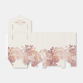 Faux roos gouden elegante  bruidegans bedankdoosjes (Uitgevouwen)