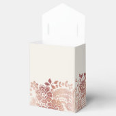 Faux roos gouden elegante  bruidegans bedankdoosjes (Geopend)