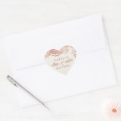 Faux roos gouden elegante  bruidegans hart sticker (Envelop)