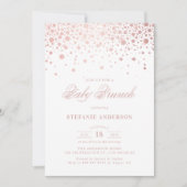 Faux Roos Gouden Folie Confetti Stippen Baby Brunc Kaart (Voorkant)