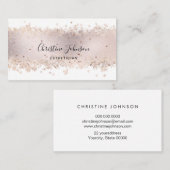 Faux roos gouden folie estheticus visitekaartje (Voorkant / Achterkant)