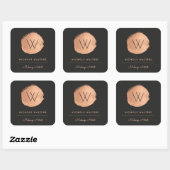 Faux Roos Gouden Folie Monogram Zakelijke labels (Vel)