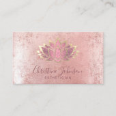 Faux roos gouden folie visitekaartje (Voorkant)