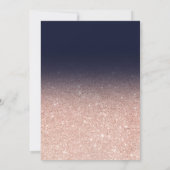 Faux roos gouden glitter marineblauw fifty fabulou kaart (Achterkant)