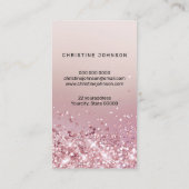 Faux roos Gouden Glitter Zeepaardje logo Visitekaartje (Achterkant)