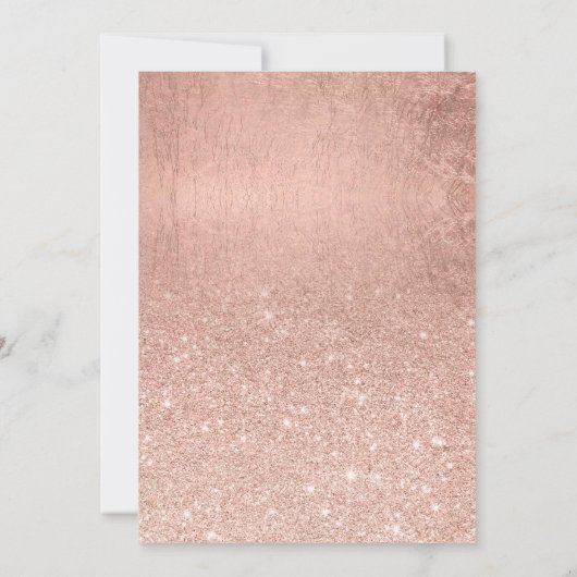 Faux roos gouden glitterblad elegant chique Sweet  Kaart (Achterkant)