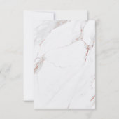 Faux roos gouden marmer luxe moderne QR-code RSVP Kaartje (Achterkant)