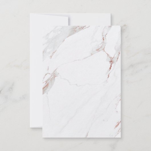 Faux roos gouden marmer luxe moderne QR-code RSVP Kaartje (Achterkant)