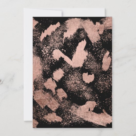 Faux roos gouden penseelstreken splatter chique Sw Kaart (Achterkant)