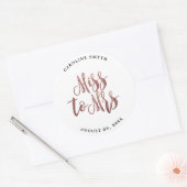 faux roos gouden vrijgezellenfeest gunst sticker (Envelop)