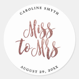 faux roos gouden vrijgezellenfeest gunst sticker