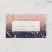 Faux roos goudglitter marmer marmer makeup visitekaartje (Achterkant)