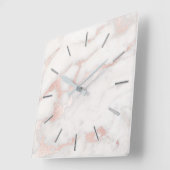 faux roos goudmarmer vierkante klok (Hoek)