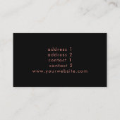 faux roos goudroze stippen pianist muziek visitekaartje (Achterkant)