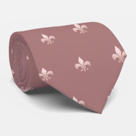 Faux Rose Gold Fleur de lis DIY Dusty Rose Stropdas