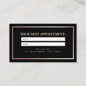 Faux rosegold foil elegant luxeontwerp afsprakenkaartje (Achterkant)