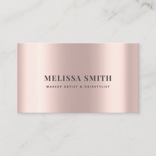 Faux rosegold foil elegant luxeontwerp afsprakenkaartje (Voorkant)