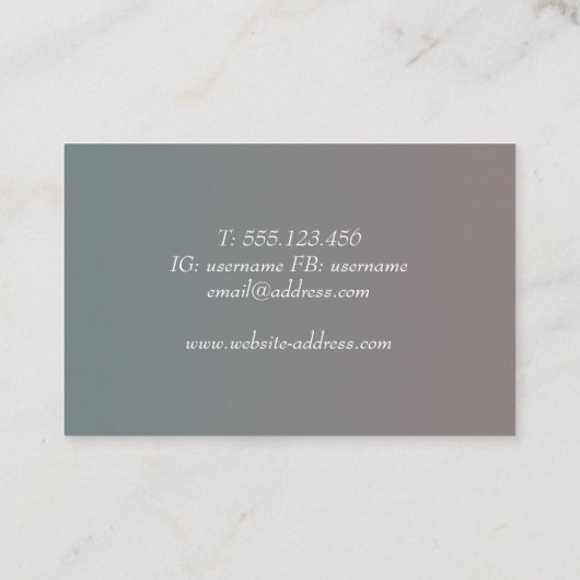 Faux rosegold spotlight visitekaartje (Achterkant)