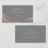 Faux rosegold spotlight visitekaartje (Voorkant / Achterkant)