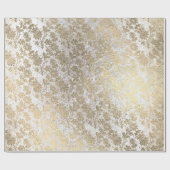 Faux Royal Gold Bloempoeder Bloemparelbloes Cadeaupapier (Vlak)