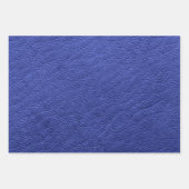 Faux Royal Navy Blue Leather Texture Inpakpapier Vel (Voorkant 2)