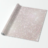FAUX roze champagne glitter Cadeaupapier (Uitgerold)
