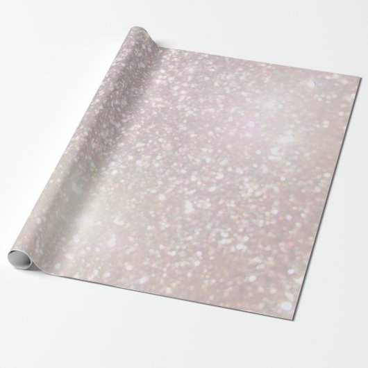 FAUX roze champagne glitter Cadeaupapier (Uitgerold)