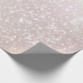 FAUX roze champagne glitter Cadeaupapier (Hoek)