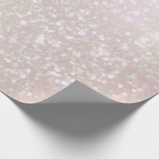 FAUX roze champagne glitter Cadeaupapier (Hoek)