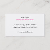 Faux Roze en Black Sequin Beauty Salon VIP Visitekaartje (Achterkant)