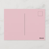 Faux roze Folie Letter S Blush Bloemen Monogram Briefkaart (Achterkant)