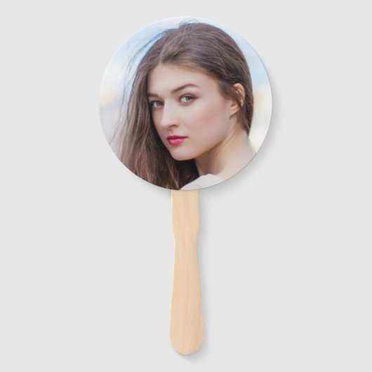 Faux Roze Glitter Afstuderen Foto Afstuderen Handwaaier (Achterkant)