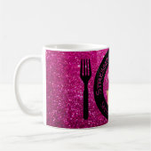 Faux Roze Glitter Cupcake Citaat Coffee Cup Mok (Links)