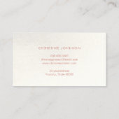 Faux roze glitter en faux folie strepen visitekaartje (Achterkant)