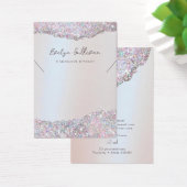 Faux roze glitter folie ketting display kaart (Bureau)