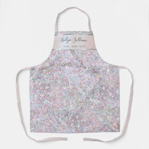 Faux roze glitter folie schort
