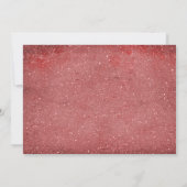 Faux roze glitter string lichten bruiloft uitnodig kaart (Achterkant)