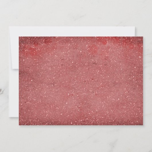 Faux roze glitter string lichten bruiloft uitnodig kaart (Achterkant)