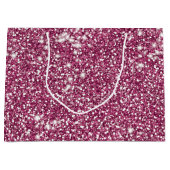 Faux Roze Glitter Texture look-like Graphic Groot Cadeauzakje (Voorkant)