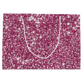 Faux Roze Glitter Texture look-like Graphic Groot Cadeauzakje (Achterkant)