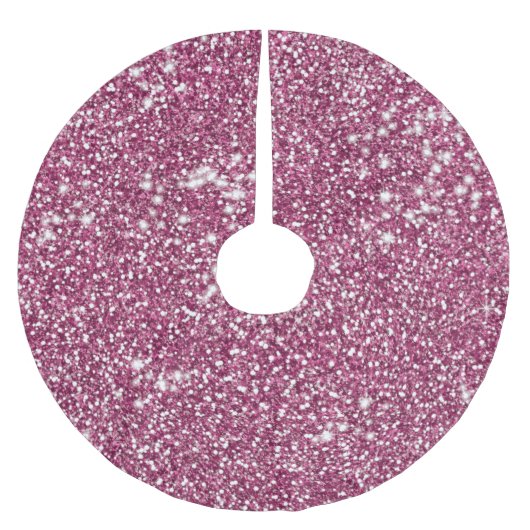 Faux Roze Glitter Texture look-like Graphic Kerstboom Rok (Voorkant)