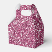Faux roze glitter-textuur bekijken met aangepaste  bedankdoosjes (Achterkant)