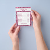Faux roze glitter-textuur bekijken met aangepaste  flyer (Hand)