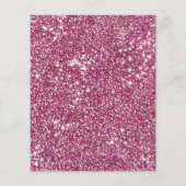 Faux roze glitter-textuur bekijken met aangepaste  flyer (Achterkant)