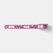 Faux roze glitter-textuur bekijken met aangepaste satijnen lint (Voorkant)