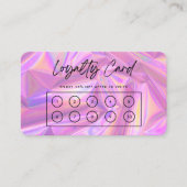 Faux roze holographic Custom Loyalty Kaart Visitekaartje (Voorkant)