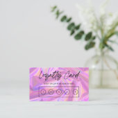 Faux roze holographic Custom Loyalty Kaart Visitekaartje (Staand voorkant)