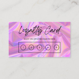 Faux roze holographic Custom Loyalty Kaart Visitekaartje