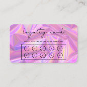 Faux roze holographic Custom Loyalty Kaart Visitekaartje (Voorkant)